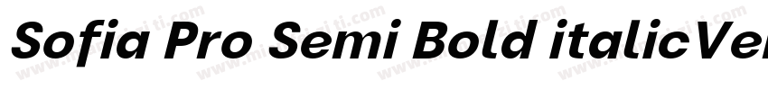 Sofia Pro Semi Bold italicVersion字体转换